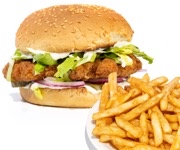 Chicken Cross Road Burger + Fries